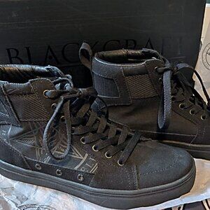 Normandy Black On Black High Top Sneakers - NEVER USED IN ORIGINAL BOX